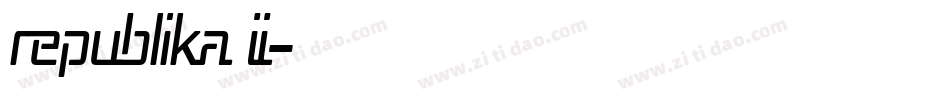 Republika II字体转换